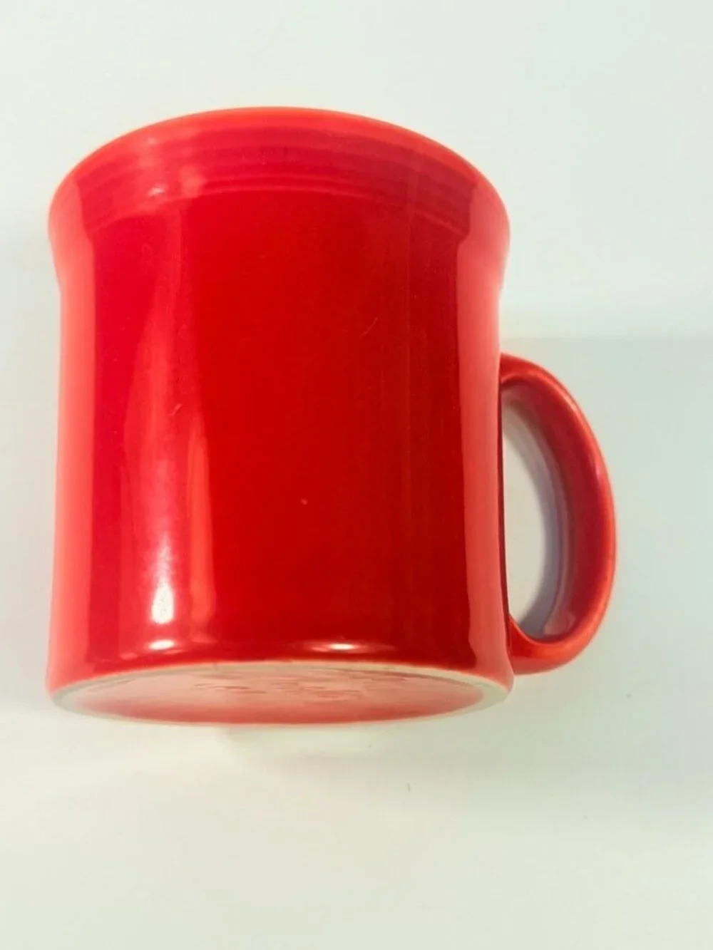 Coffee Tea Mug Cup Scarlet Red Fiesta Ware 8oz 3 5/8 in Homer Laughlin Vintage - Picture 13 of 16